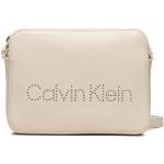 Beżowe Torby listonoszki damskie marki Calvin Klein 