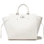 Przecenione Białe Shopper bags damskie marki Calvin Klein 