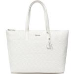 Przecenione Białe Shopper bags damskie marki Calvin Klein 