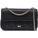 Przecenione Czarne Małe torebki damskie z gładkiej skóry marki DKNY | Donna Karan 
