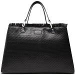 Przecenione Czarne Shopper bags damskie marki Emporio Armani 
