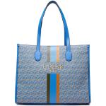 Przecenione Niebieskie Shopper bags damskie marki Guess 