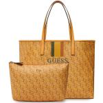 Pomarańczowe Shopper bags damskie marki Guess 
