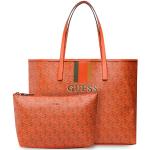 Pomarańczowe Shopper bags damskie marki Guess 