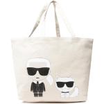 Przecenione Beżowe Shopper bags damskie marki Karl Lagerfeld 