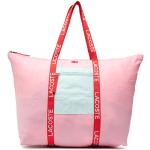 Przecenione Różowe Shopper bags damskie marki Lacoste 