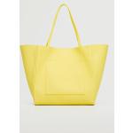 Przecenione Żółte Shopper bags damskie marki Mango 
