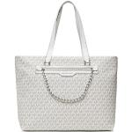 Białe Shopper bags damskie ze skóry marki Michael Kors MICHAEL 