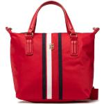 Przecenione Czerwone Shopper bags damskie marki Tommy Hilfiger 