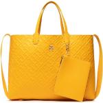 Żółte Shopper bags damskie marki Tommy Hilfiger 