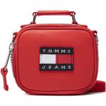 Przecenione Czerwone Torebki damskie dżinsowe marki Tommy Hilfiger TOMMY JEANS 