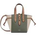 Zielone Shopper bags z odpinanym paskiem eleganckie marki FURLA 