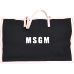 Czarne Shopper bags damskie marki Msgm 
