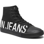 Trampki Calvin Klein Jeans - Vulcanized Mid Sneaker Logo YM0YM00276 Triple Black 0GJ