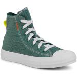 Przecenione Zielone Sneakersy sznurowane damskie skaterskie marki Converse w rozmiarze 36 
