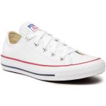 Przecenione Białe Sneakersy sznurowane damskie sportowe z gładkiej skóry marki Converse w rozmiarze 42 