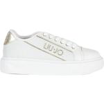 Białe Sneakersy na koturnie damskie z wyjmowanymi wkładkami ze skóry syntetycznej marki Liu Jo w rozmiarze 39 