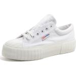 Białe Sneakersy na koturnie damskie marki SUPERGA w rozmiarze 40 