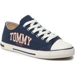 Przecenione Granatowe Niskie sneakersy męskie marki Tommy Hilfiger w rozmiarze 35 