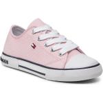 Przecenione Różowe Niskie sneakersy damskie marki Tommy Hilfiger w rozmiarze 34 