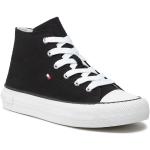 Przecenione Czarne Wysokie sneakersy męskie marki Tommy Hilfiger w rozmiarze 35 