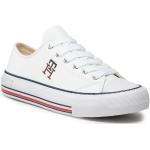 Przecenione Białe Niskie sneakersy damskie marki Tommy Hilfiger w rozmiarze 35 