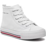 Białe Wysokie sneakersy dla dziewczynek 