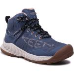Przecenione Niebieskie Buty trekkingowe wysokie damskie marki Keen w rozmiarze 36 