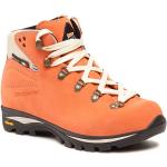 Przecenione Pomarańczowe Buty trekkingowe wysokie damskie z Goretexu z zamszu marki Zamberlan w rozmiarze 38 