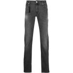 Antracytowe Proste jeansy męskie Skinny fit dżinsowe marki INCOTEX 