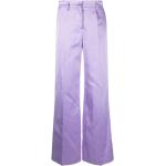 Fioletowe Lniane spodnie damskie z wiskozy marki P.A.R.O.S.H. w rozmiarze M 