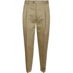 Beżowe Lniane spodnie męskie marki PT Torino w rozmiarze XL 