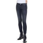 Czarne Jeansy rurki damskie Skinny fit dżinsowe marki Replay 