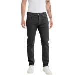 Czarne Elastyczne jeansy męskie dżinsowe o szerokości 32 o długości 34 marki Replay 