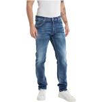 Niebieskie Elastyczne jeansy męskie dżinsowe o szerokości 32 o długości 34 marki Replay 