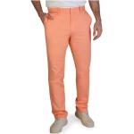 Pomarańczowe Spodnie typu chinos męskie bawełniane marki Tommy Hilfiger 