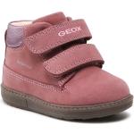 Przecenione Różowe Buty skórzane męskie z nubuku marki Geox w rozmiarze 23 