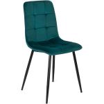 Srebrne Krzesła do jadalni w nowoczesnym stylu aksamitne marki ELIOR 