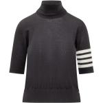 Swetry oversize damskie z krótkimi rękawami na zimę marki thom browne w rozmiarze S 