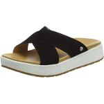 Czarne Sandały skórzane damskie wodoodporne z zamszu na lato marki UGG Australia w rozmiarze 38 