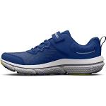 Niebieskie Buty do biegania treningowe dla chłopców amortyzujące Rzepy sportowe marki Under Armour w rozmiarze 29,5 