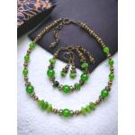Zielone Komplety biżuterii damskie 