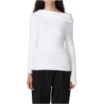 Białe Koszule typu slim damskie bawełniane marki Liu Jo w rozmiarze L 
