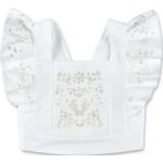 Białe Biustonosze dla dziewczynek haftowane bawełniane marki Chloé 