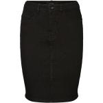 Czarne Krótkie spódnice damskie dżinsowe do kolan marki Vero Moda w rozmiarze S 
