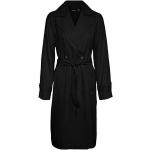 Czarne Klasyczne płaszcze damskie marki Vero Moda w rozmiarze M 