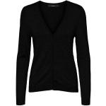 Czarne Swetry na guziki damskie z dekoltem w serek marki Vero Moda w rozmiarze XS 