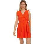 Pomarańczowe Sukienki wieczorowe damskie z motywem wiśni na lato marki Vero Moda w rozmiarze XL 