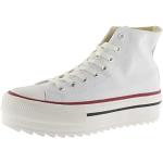 Białe Sneakersy na koturnie damskie bawełniane marki Victoria w rozmiarze 35 