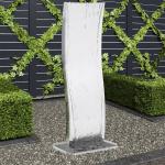 vidaXL Falista fontanna ogrodowa z pompą, stal nierdzewna, 108 cm